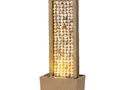 Teamson Home Coastal Seashells Design Outdoor Water Fountain, Brown