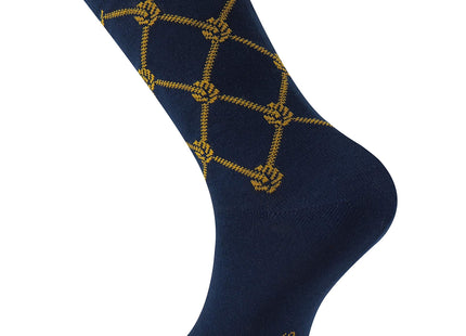 Mysocks Mens Multi Design Crew Socks Nautical Navy Rope
