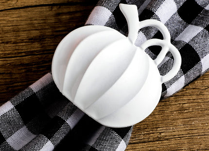 Patelai 12 Pieces Fall Pumpkin Napkin Rings Thanksgiving, White