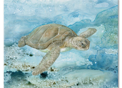 CounterArt Sea Turtle Sealife 3mm Tempered Glass Cutting Board