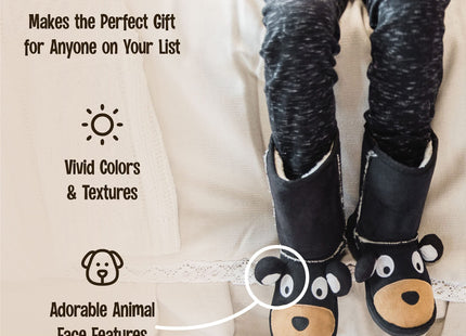 Lazy One Animal Slipper Boots for Kids, Cozy Children's Slippers Moose XXS