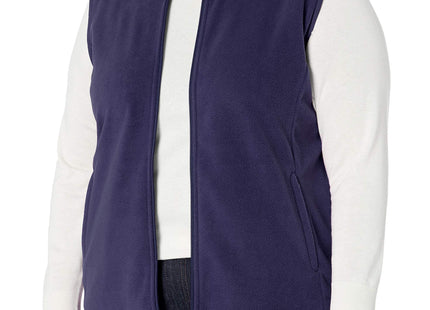 Amazon Essentials Women's Classic-Fit Sleeveless Polar Soft Fleece Vest with Zip Pockets (Available in Plus Size), Navy, X-Large