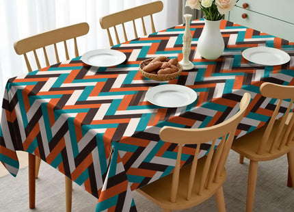 Ambesonne Tribal Tablecloth, Prehistoric Fox Arrows Bear Lodge Houses Feather Graphic, Rectangular Table Cover for Dining Room Kitchen Decor, 60" X 84",White Salmon