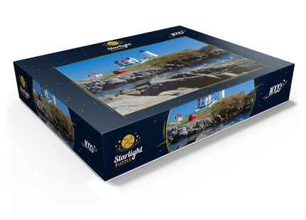 MyPuzzle Nubble Lighthouse At Cape Neddick, York Beach, Maine, USA - Premium 1000 Piece Jigsaw Puzzle for Adults
