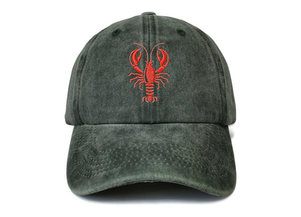 Shenbors Crawfish Lobster Embroidered Dad Hat for Men Women