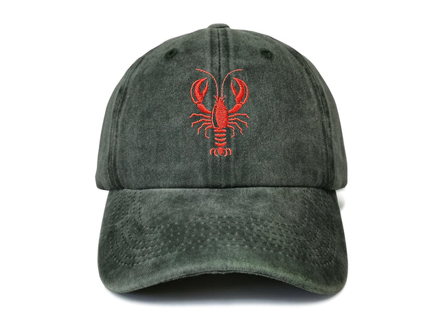 Shenbors Crawfish Lobster Embroidered Dad Hat for Men Women