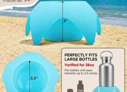 Uarzt Beach Vacation Essentials Accessories - Sand Coasters Drink Cup Holders, 5-Pack, Multicolor, Must-Haves for Women, Adults, Family, and Friends