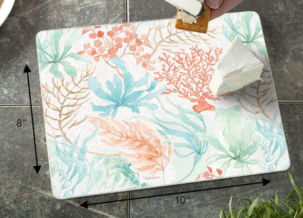 CounterArt Coastal Seaside 3mm Tempered Glass Cutting Board