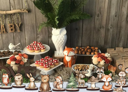Woodland Baby Shower Decorations 12Pcs Woodland Centerpieces for Table Decorations