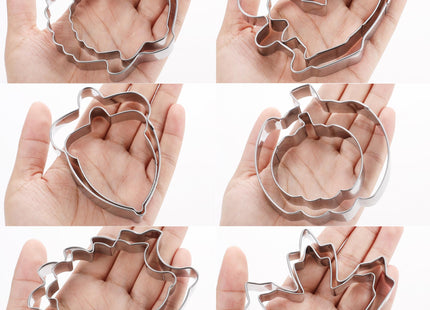 MrCookie Large Autumn/Fall Cookie Cutters,Thickened Stainless Steel