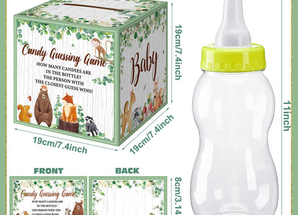 Glenmal Woodland Animal Baby Shower Games, Large Bottle