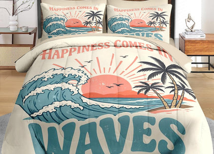 Pamnest Queen Comforter Set with Sheets, 7 Pieces Summer Beach Bedding