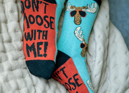 Lazy One Men and Women's Funny Socks, Gag Gifts For Men (Don't Moose)