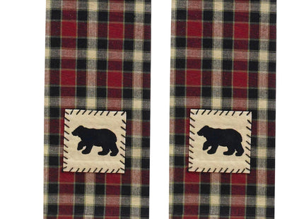 Park Designs Concord Black Bear Dishtowel Set of 2