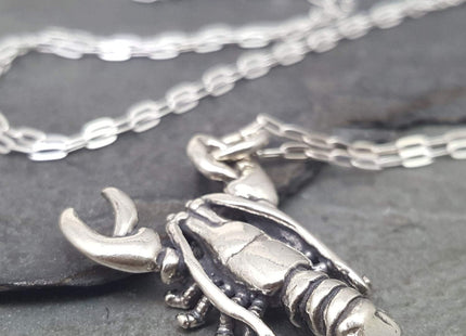 EnCharmed Lobster Sterling Silver Charm Necklace for Women