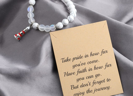 FUSTMW Lighthouse Bracelet Lighthouse Keeper Gifts Lighthouse Lover Gifts Nautical Gift Lighthouse Tower Charm Jewelry (Bracelet)