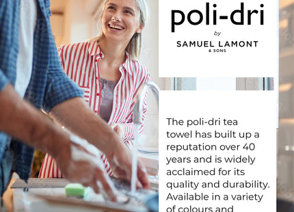 The Original Poli-dri Kitchen Towel from Samuel Lamont 100% Cotton (Holly Leaves)