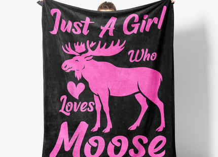 Moose Fleece Throw Blanket Wildlife Theme Blankets Gift Room Decor 40"x50"
