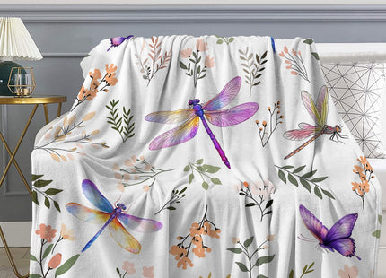 Pertos Dragonfly Gifts Blanket Butterfly Throw Blanket