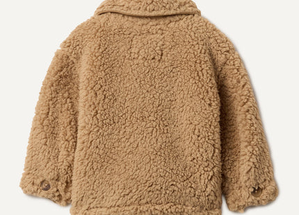 Amazon Essentials x Sofia Grainge Baby Boys' Sherpa Fleece Overshirt Jacket, Camel, 12 Months