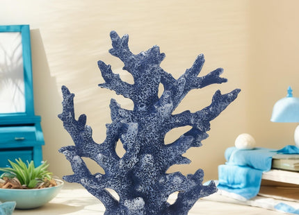 Etlemonde Coastal Beach Blue Coral Reef Statue Home Decor
