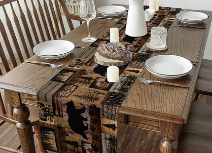 Bear Seasonal Cabin Table Runner 13" x 72 Kids