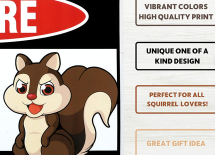 Venicor Squirrel Decor Sign - 8 x 12 Inches - Aluminum - Funny Squirrel Gifts for Squirrel Lovers - Squirrel Stickers Call Stuffed Plush