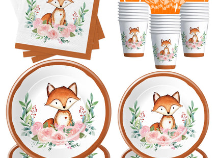 Xenorik Fox Birthday Party Supplies, Animal Fox Baby Shower Decorations