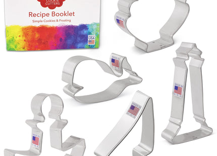 Ann Clark Nautical Ocean Cookie Cutters Set of 5, Made in USA