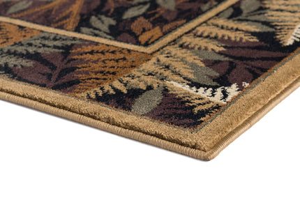 Fern Deer Beige 5x7 Area Rug for Living Room & Bedroom or DiningRoom - Cabin, Farmhouse Lodge Style Rustic Indoor Carpet