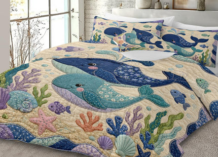 Sleepwish Whale Ocean Comforter Gentle Marine Comforter Set Twin