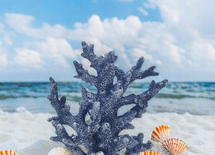 Etlemonde Coastal Beach Blue Coral Reef Statue Home Decor