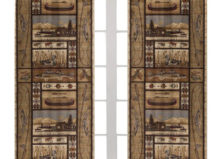 Yearn Jear Retro Rusticd Curtains,Country Style Farmhouse Rustic Cabin Wildlife Rod Pocket Drapes Thermal Insulated Window Curtain for Bedroom Living Room Home Decor 42x45 Inch