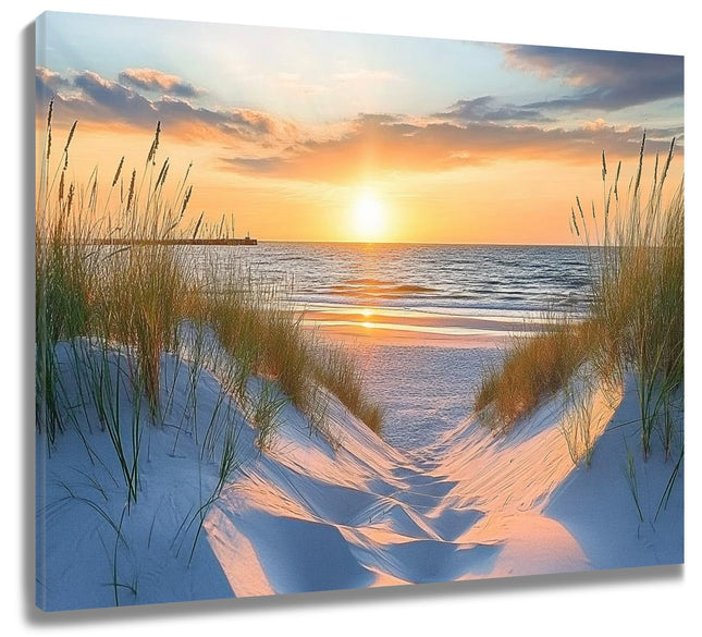 LB Ocean Beach Wall Art, Coastal Seascape Wall Decor, 12L x 16W
