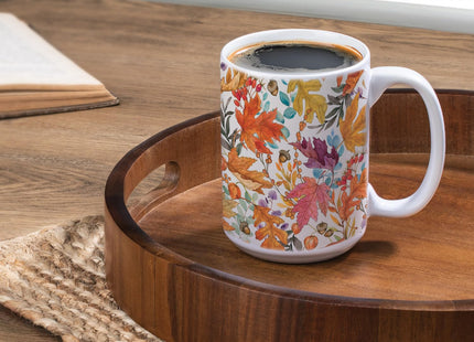 Highland Home Colorful Autumn Large Decorative Ceramic Mug