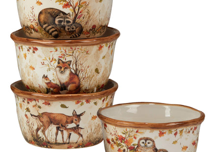 Certified International Pine Forest 16 pc Dinnerware Set, Service for 4, BROWN