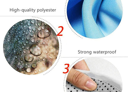 Nkzply 4 Pcs Beach Shower Curtain Set Blue Starfish Bathroom Sets with Shower Curtain and Rugs Ocean Seashell Coral Bathroom Decor Accessories Nautical Bathroom Rug Set Toilet Lid Cover 12 Hooks