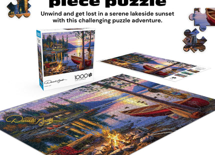 Buffalo Games Darrell Bush Canoe Lake Jigsaw Puzzle, 1000 Piece, for Adults