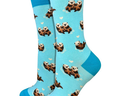 Women's Premium Comfort Animal Socks (Sea Otter (Blue)) 4-10