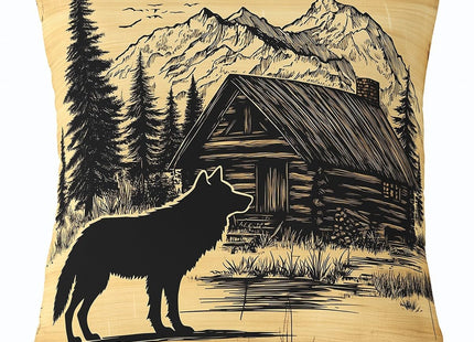 Feelyou Bear Throw Pillow Covers Set of 4 Rustic Bear Cushion Case Deer Hunting Decor Pillowcase Wolf Cow Farmhouse Yellow Green Black Yellow Black Indoor Outdoor