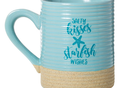 Cape Shore 15oz Sandy Stoneware Pottery Mug, Multiple Styles Available (Starfish)