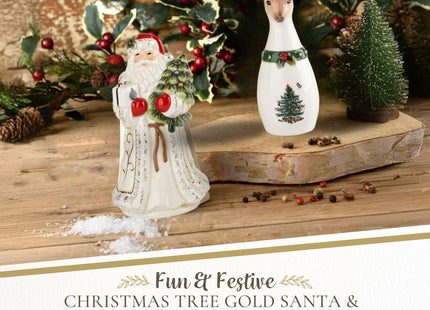 Spode Christmas Tree Santa & Reindeer Salt & Pepper Set, Set of 2