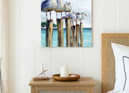 SUMGAR Canvas Wall Art, Coastal Seagull Room Decor, 12x16 Inch