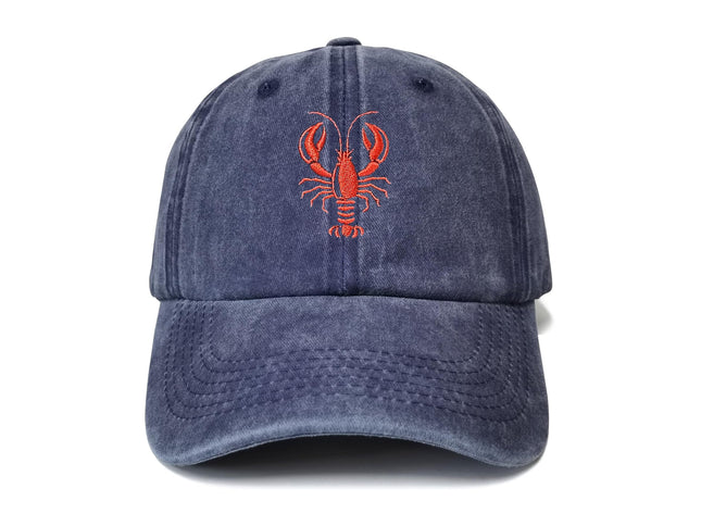 Shenbors Embroidered Lobster Dad Hat, Gifts for Crawfish Lovers