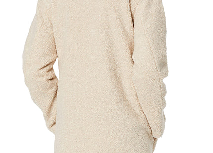 Amazon Essentials Women's Teddy Bear Fleece Oversized-Fit Lapel Jacket, Sand, Large
