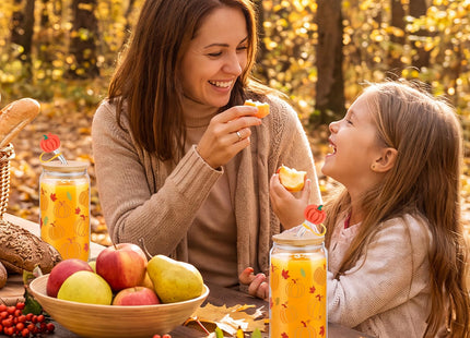 16 oz Fall Pumpkin Glass Cup With Lid & Straws Pumpkin Gifts for Women
