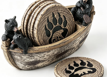 Creativity Coasters - 8 Full Size Rustic Coasters for Log Cabin Decor - Hunting Decor