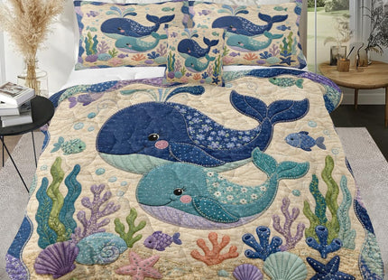Sleepwish Whale Ocean Comforter Gentle Marine Comforter Set Twin