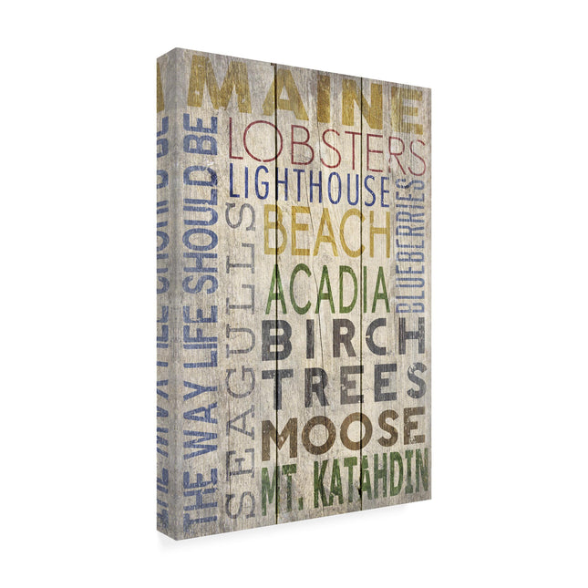 Wrapped Canvas Wall Art - Lantern Press 'Maine' Wall Art for Living Room, Bedroom, or Office Décor - 16x24