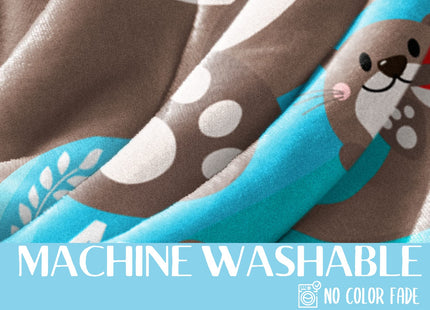 Otter Gifts for Girls, Otter Blanket, Gifts for Otter Lovers, Daughters, Flannel Plush Throw Blanket - 50"x 65" - Otter is My Spirit Animal, Always Be an Otter, I'm Not Like The Otters,